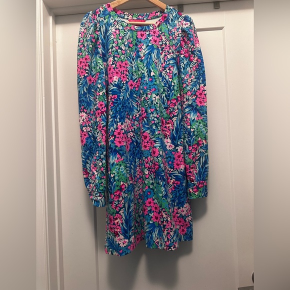 🩷💙 LILLY PULITZER Lilly Jansen Floral Puff Sleeve Tiny
Garden Dress - Size M - Picture 2 of 6